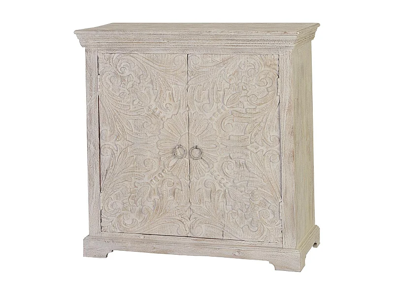 Commode en manguier blanc vieilli