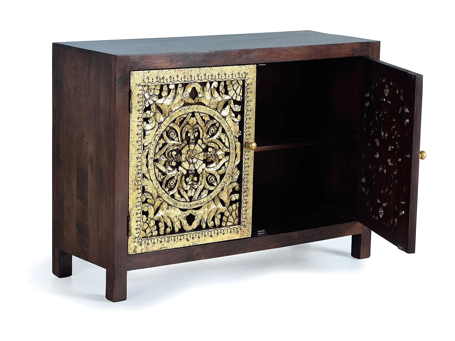 Buffet 2 portes en bois de manguier