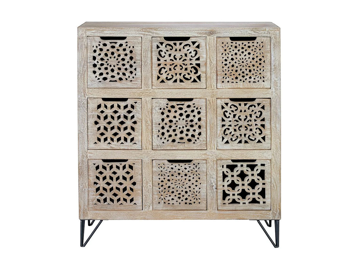 Commode en manguier blanc vieilli