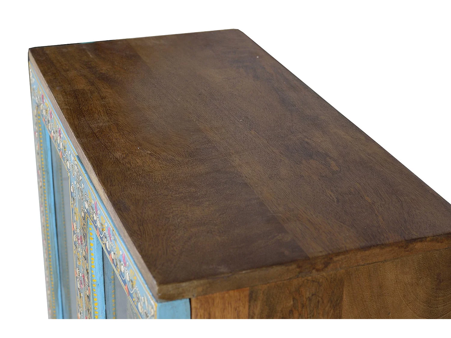 Commode en bois manguier peint à la main