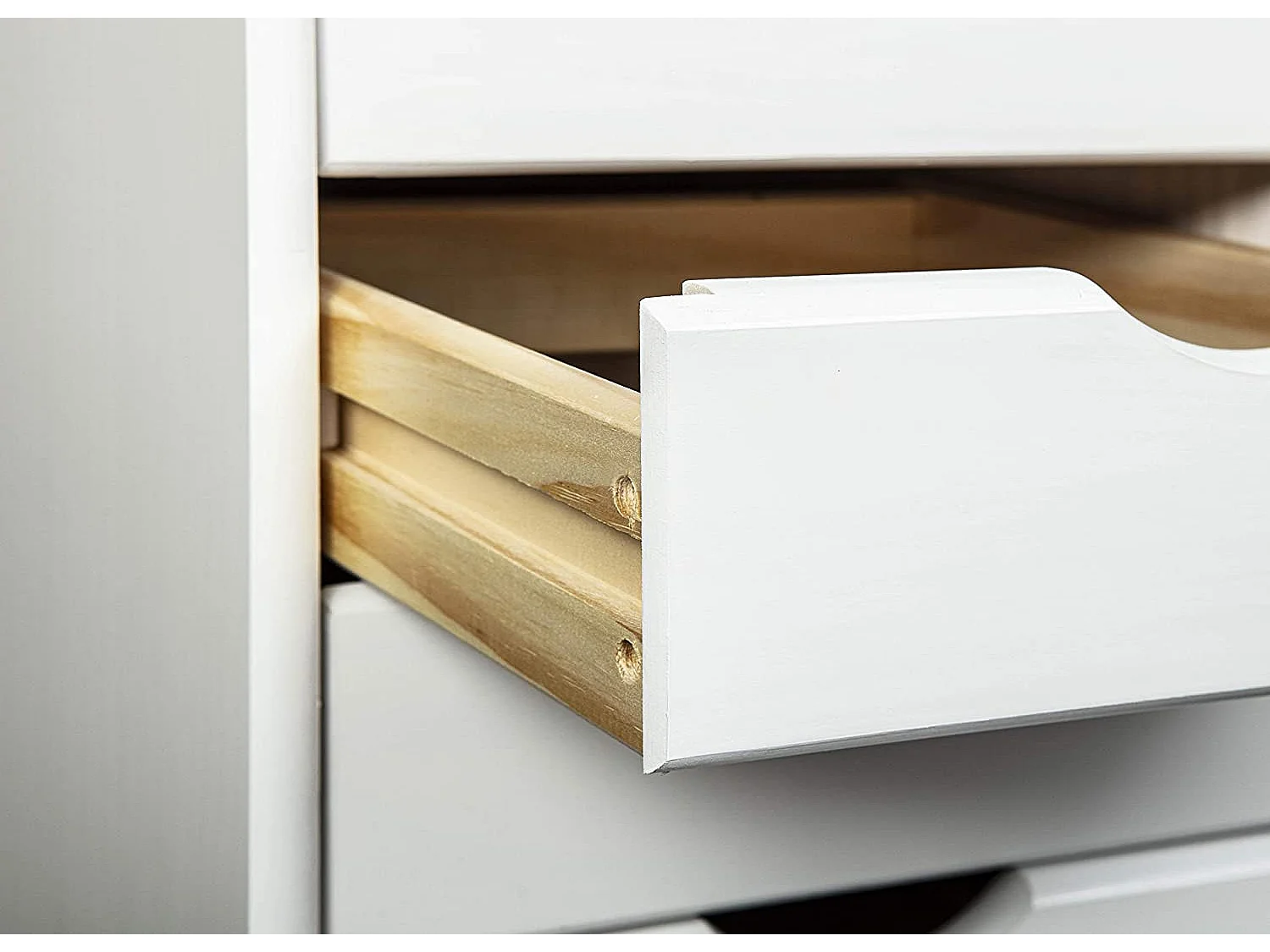 Caisson de Bureau 6 Tiroirs "School" 65cm Blanc