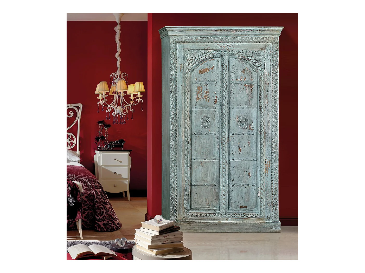 Armoire manguier bleu sarcelle