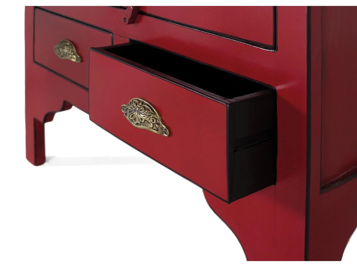 Kleiderschrank mit 2 Türen und 2 Schubladen aus Mangoholz