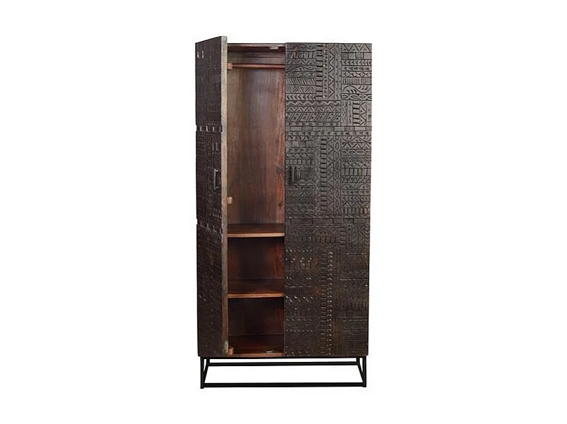 Armoire en bois de manguier et pieds en métal