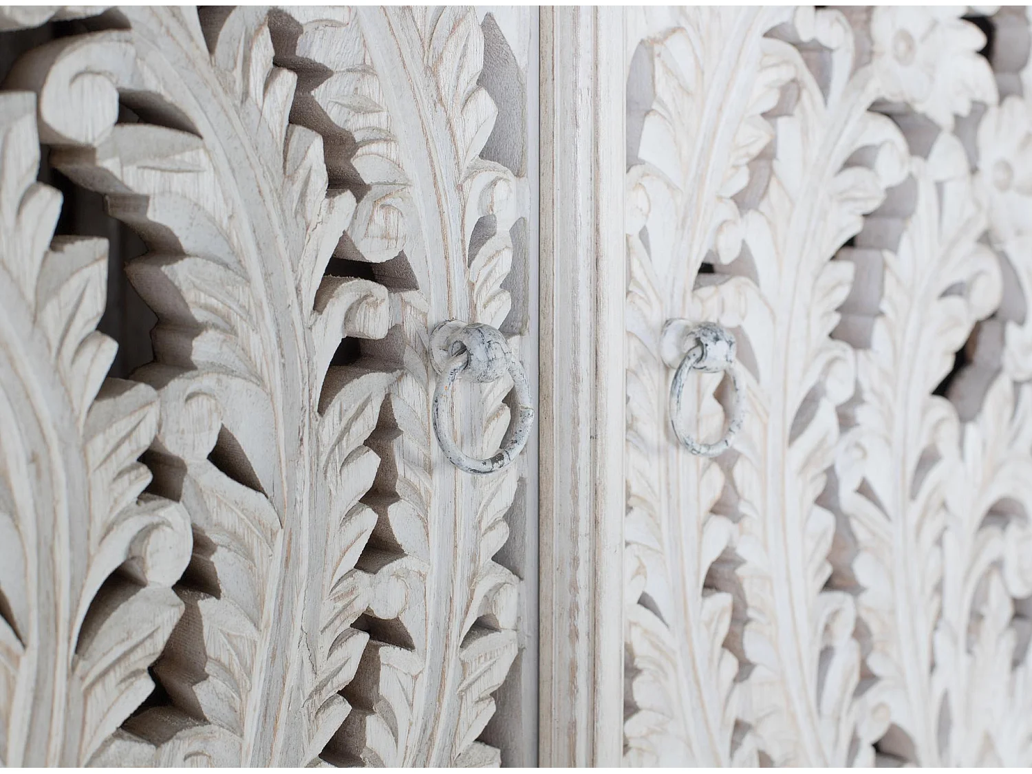 Armoire en bois de manguier 90 cm, style classique, faite à la main - 180 x 90 x 40 cm