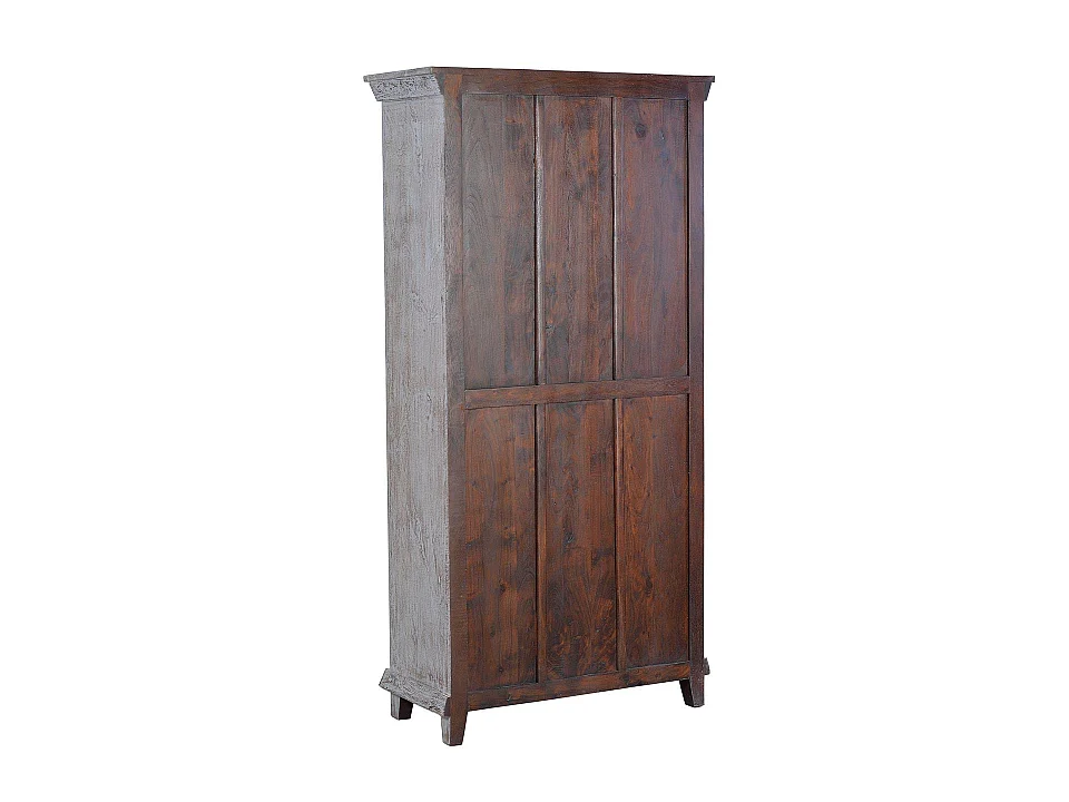 Armoire en bois de manguier 90 cm, style ethnique rustique - 180 x 90 x 40