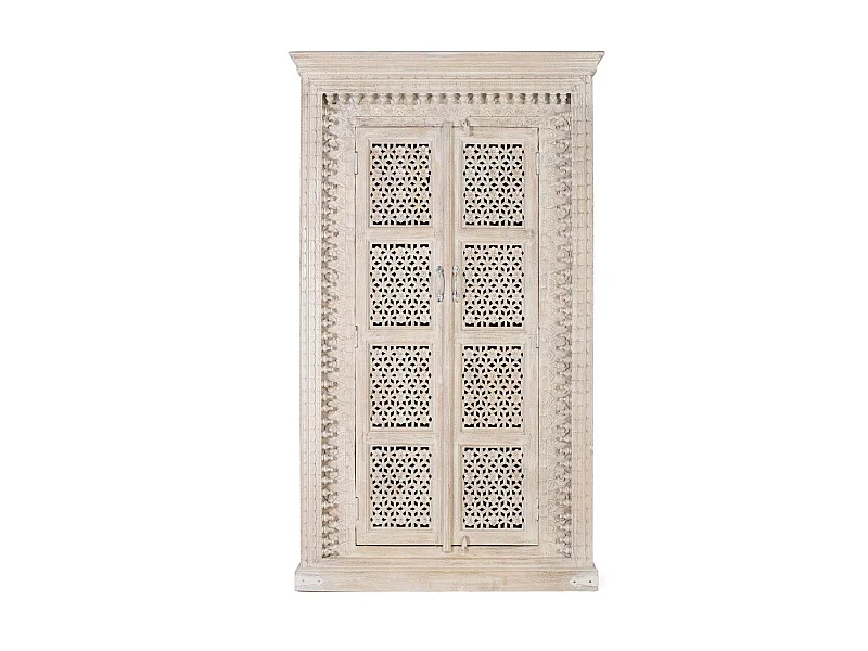 Schrank aus eingelegtem weißem Mangoholz