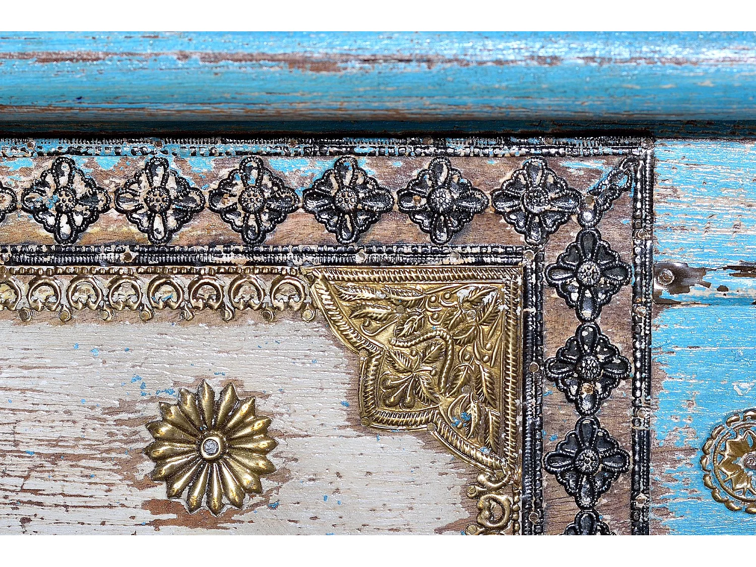 Tronco in legno di mango in blu invecchiato azul .45x40x116 Giner y Colomer