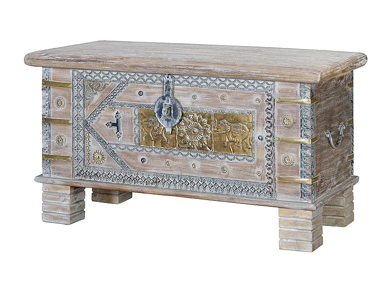 Tronco in legno di mango bianco invecchiato Blanco .45x40x80 Giner y Colomer