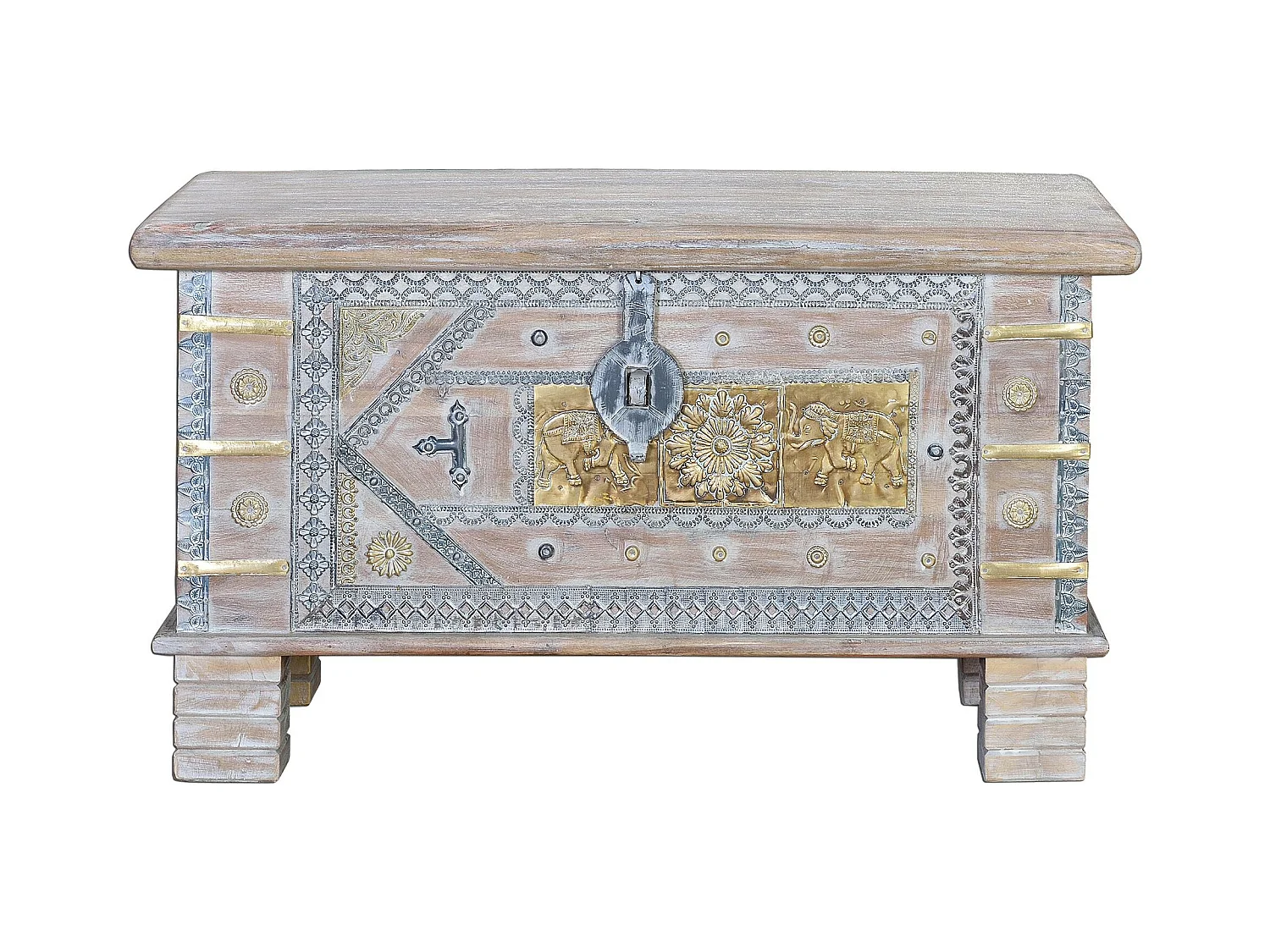 Tronco in legno di mango bianco invecchiato Blanco .45x40x80 Giner y Colomer