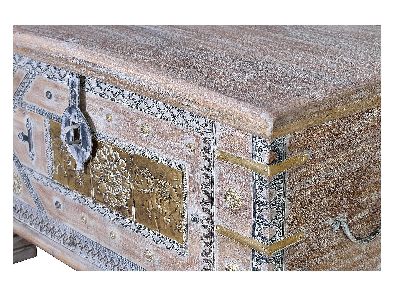 Tronco in legno di mango bianco invecchiato Blanco .45x40x80 Giner y Colomer