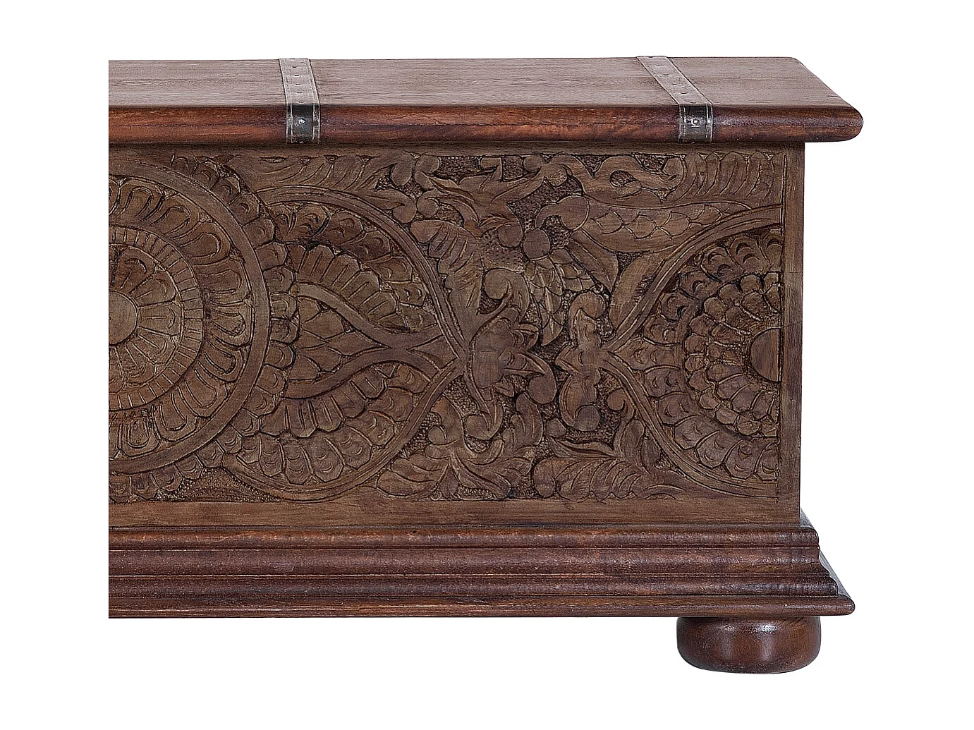 Coffre en manguier bicolore marron