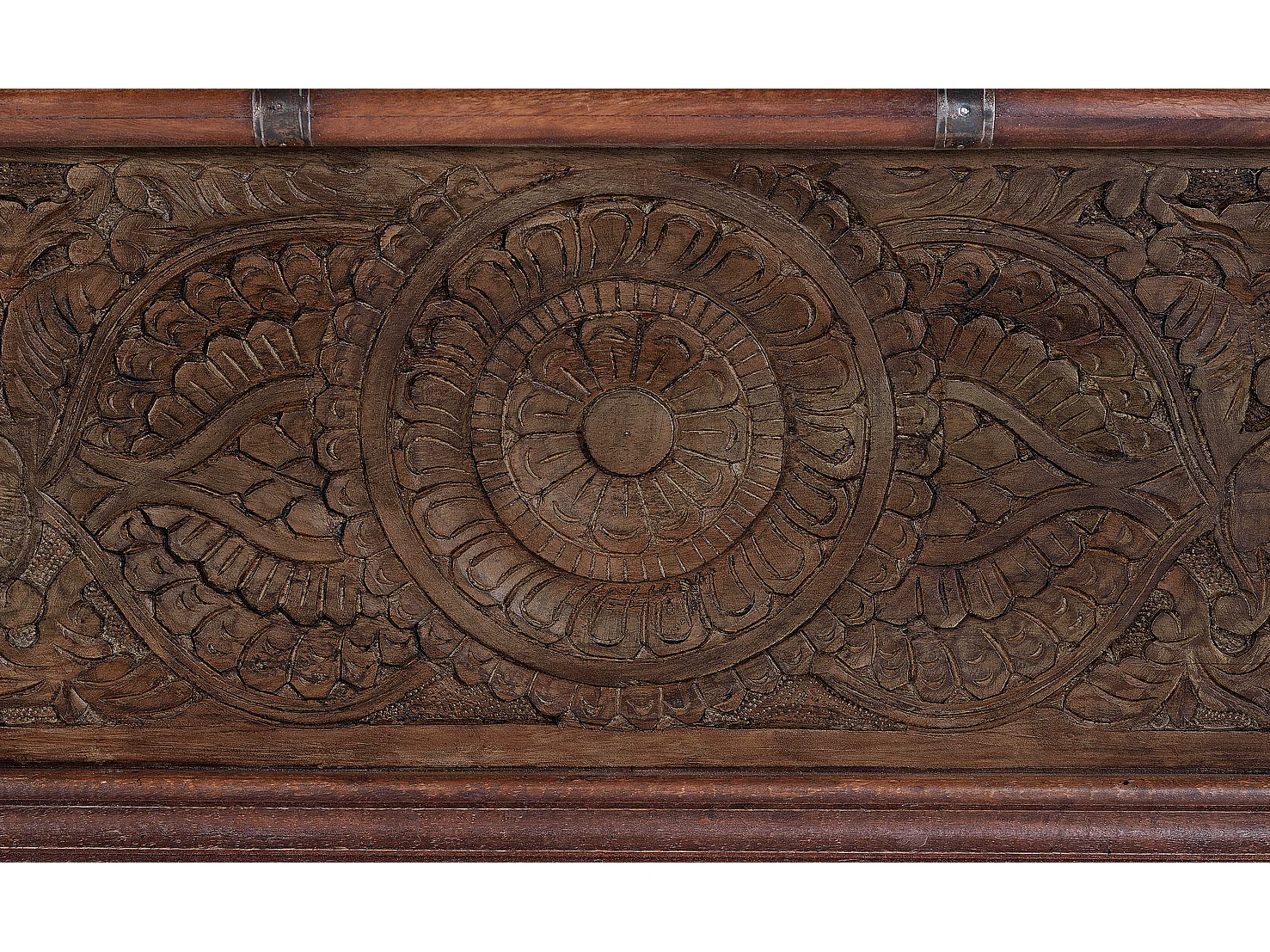 Coffre en manguier bicolore marron