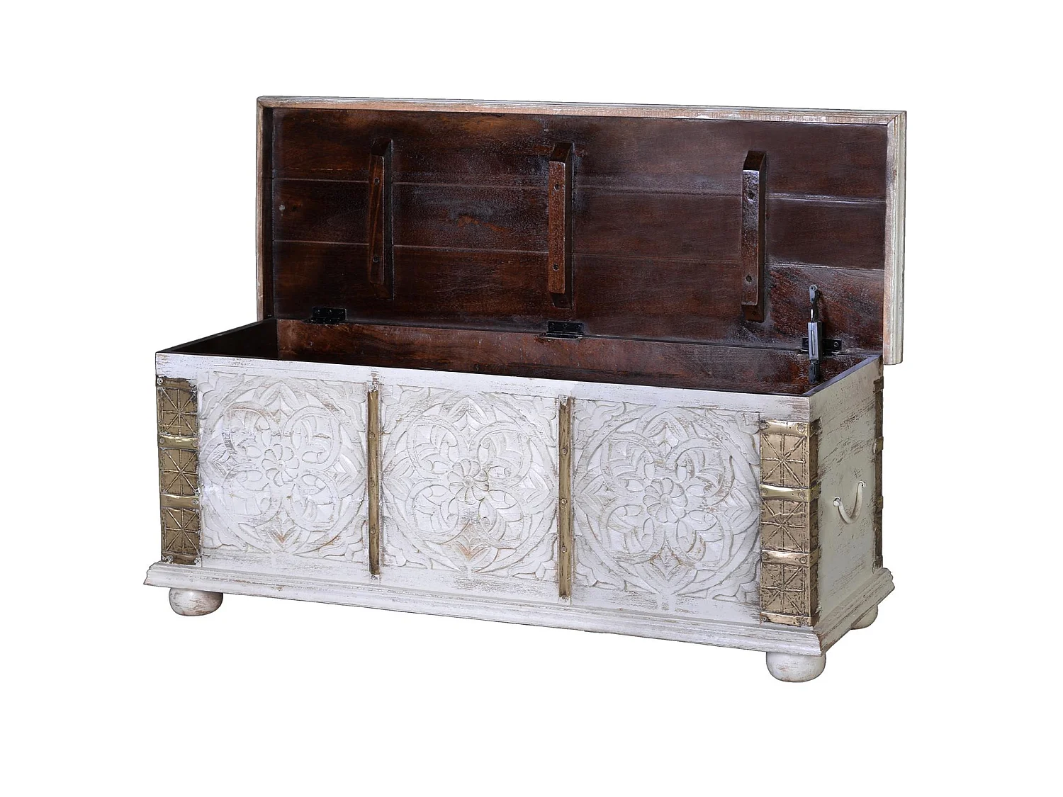 Mangoholzstamm 116 cm, rustikaler Vintage-Stil - 45x116x40 GINER Y COLOMER