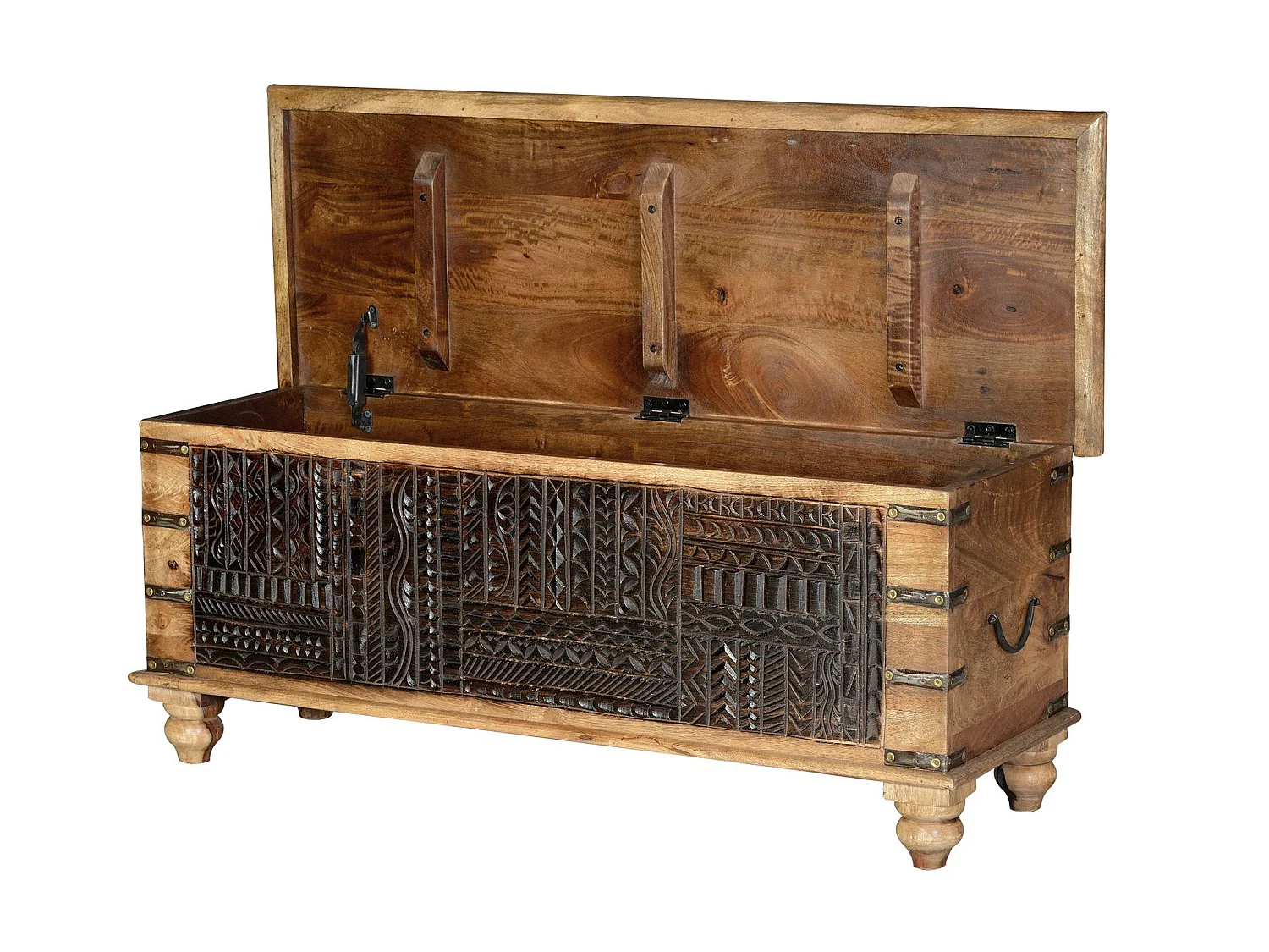 Mangoholzstamm 116 cm im ethnischen Kolonialstil - 45x116x40