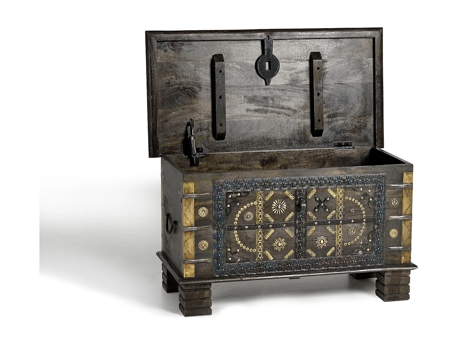 Donkerbruine mangohouten stam