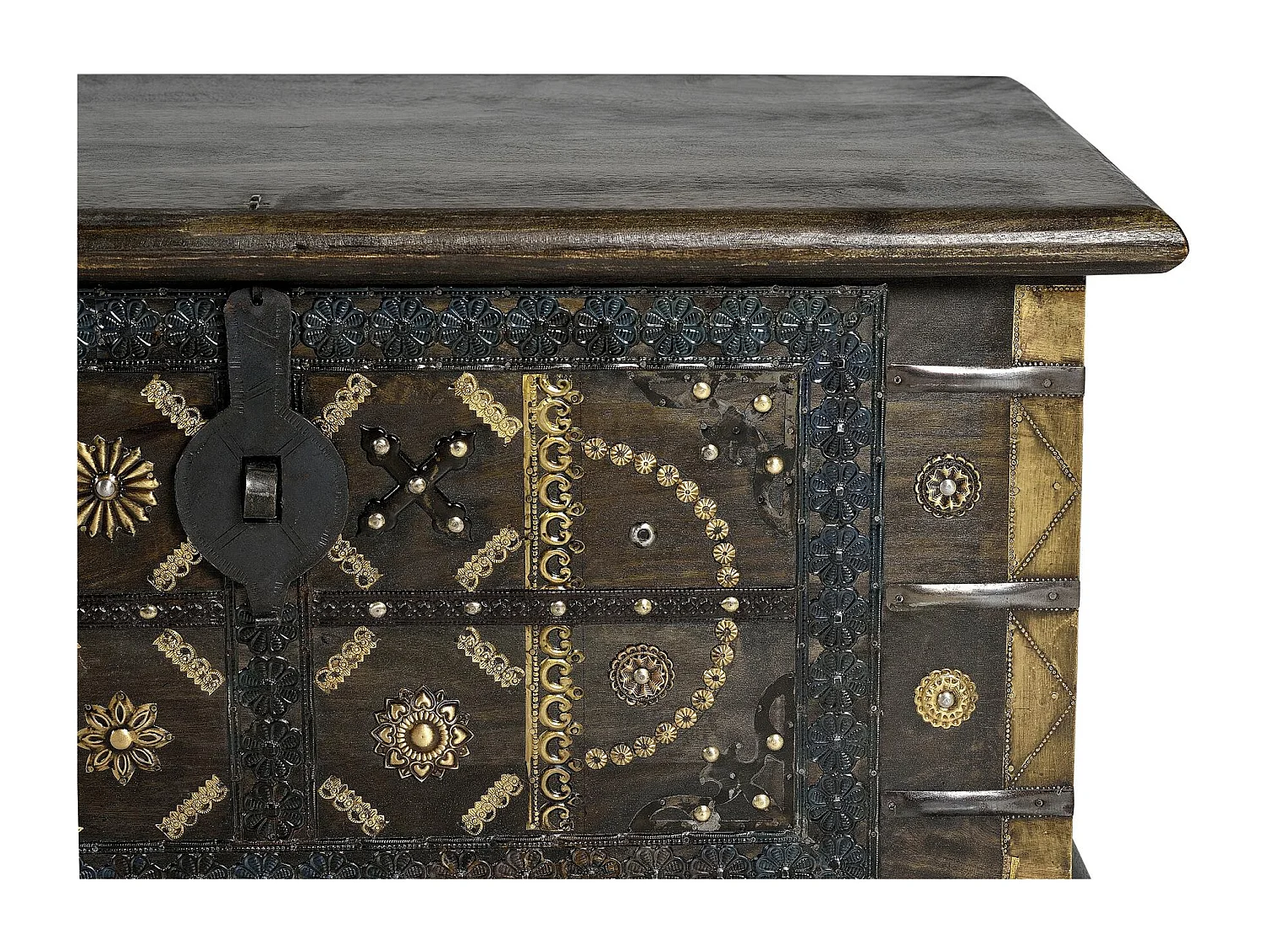 Donkerbruine mangohouten stam