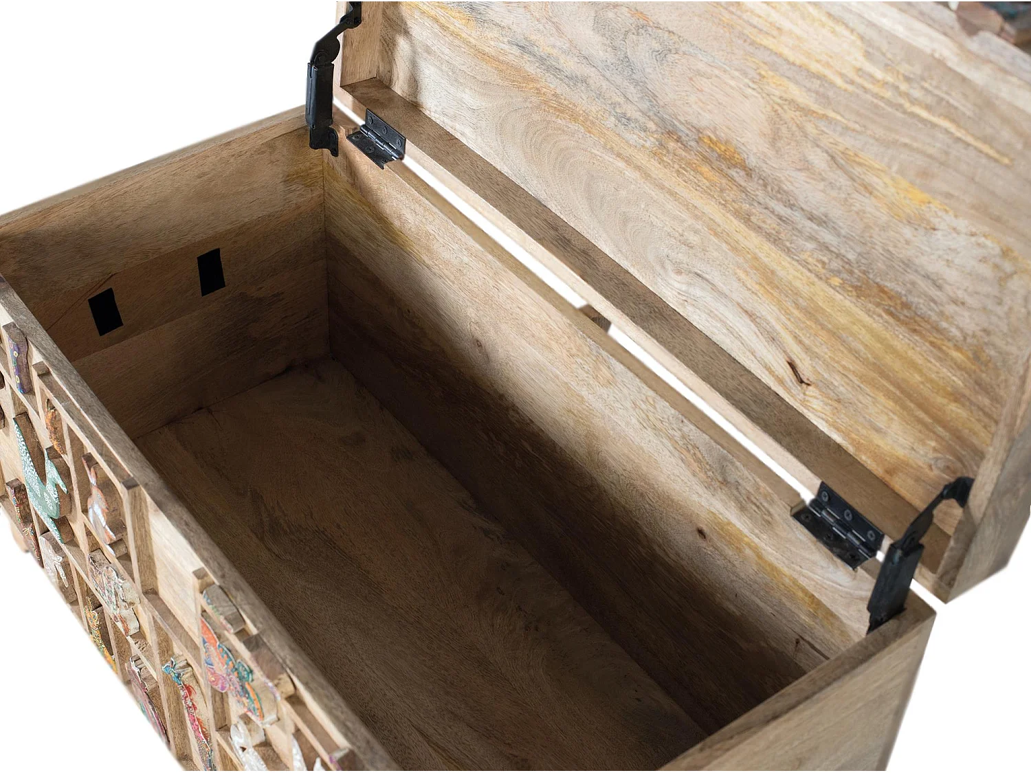 Schrankkoffer aus Mangoholz mit Originaldetails