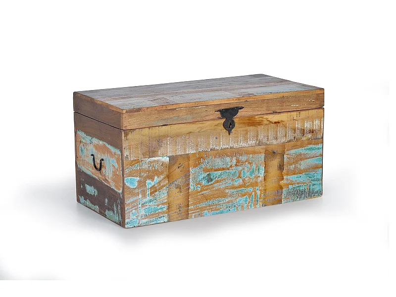Truhe aus recyceltem Holz
