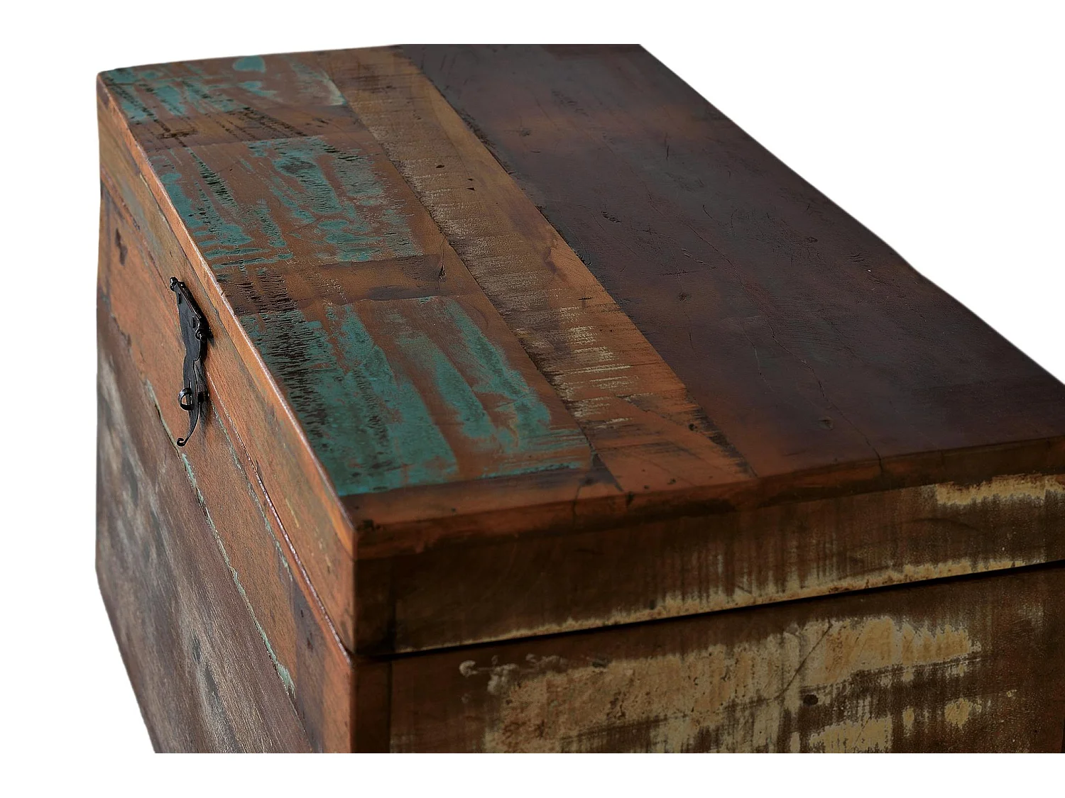 Coffre en bois recyclé 80 cm style vintage - 40x80x40