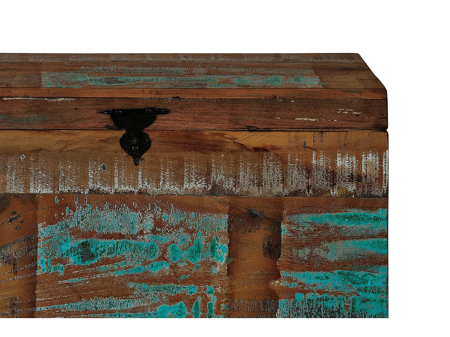 Coffre en bois recyclé 80 cm style vintage - 40x80x40
