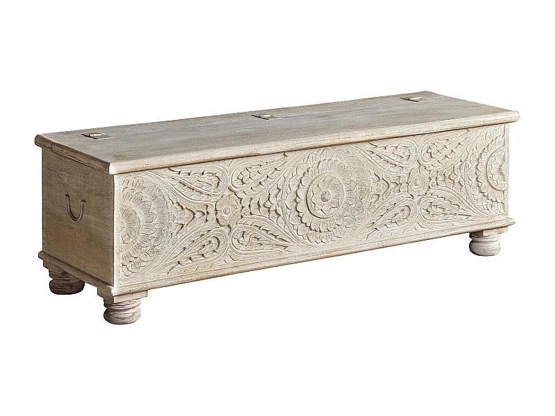 Tronco in legno di mango bianco invecchiato Blanco .60x50x150 Giner y Colomer