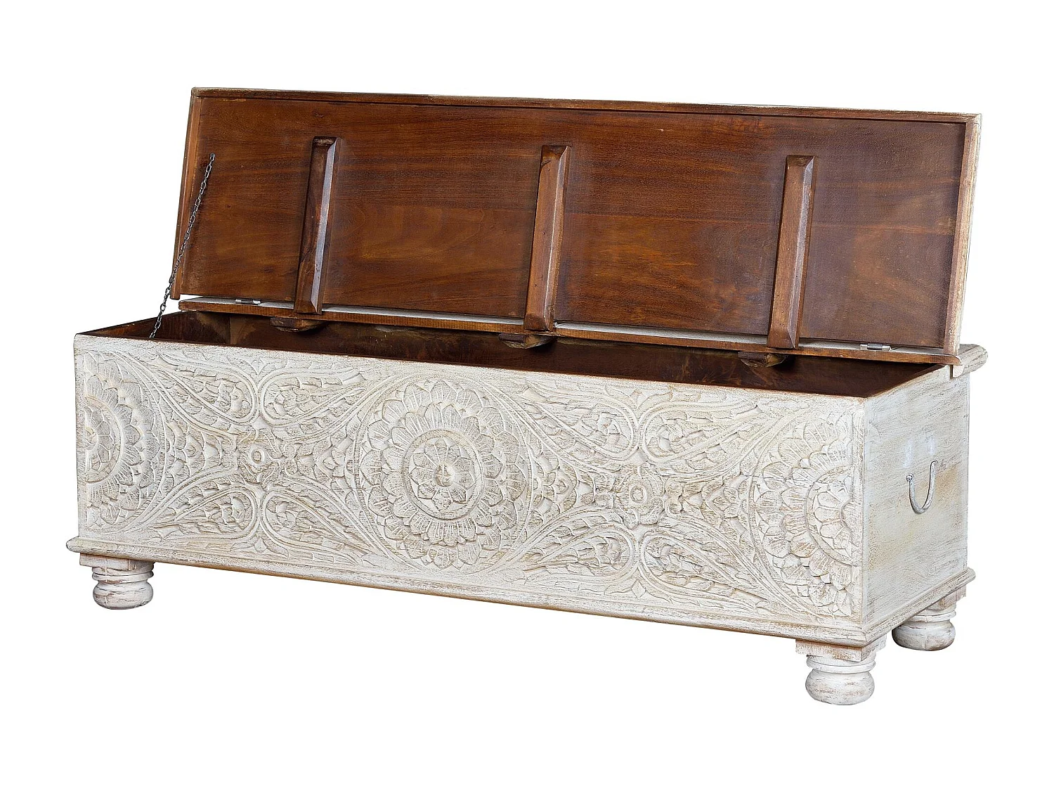 Tronco in legno di mango bianco invecchiato Blanco .60x50x150 Giner y Colomer