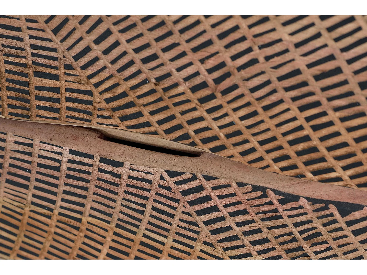 Table de chevet en bois d'acacia et pieds en métal