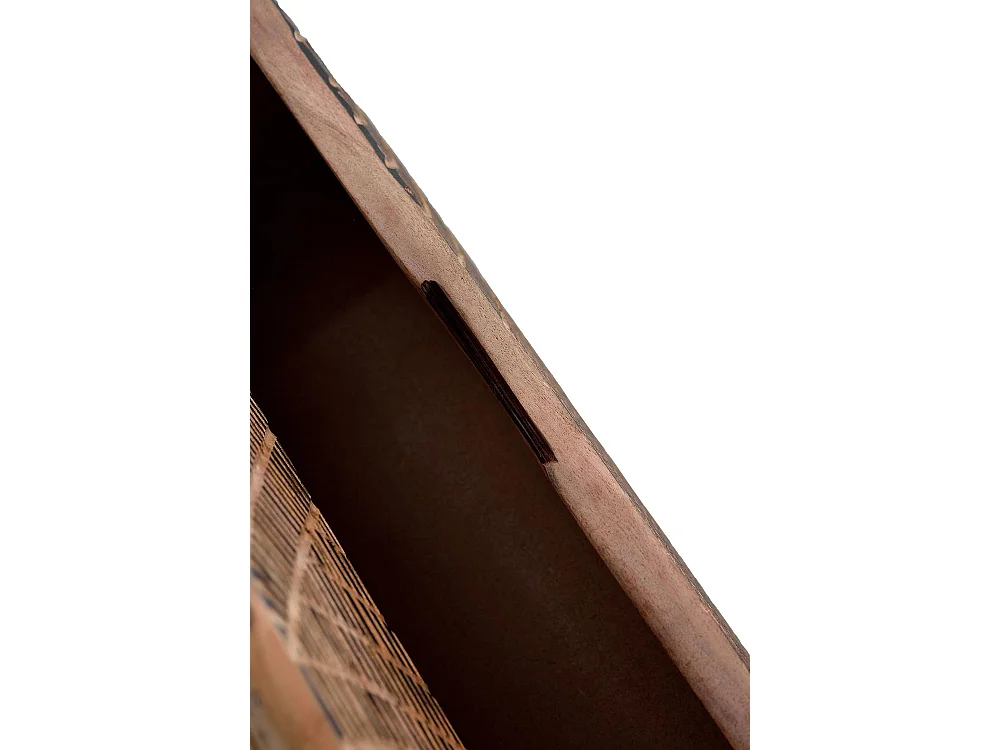 Table de chevet en bois d'acacia en pieds in metal