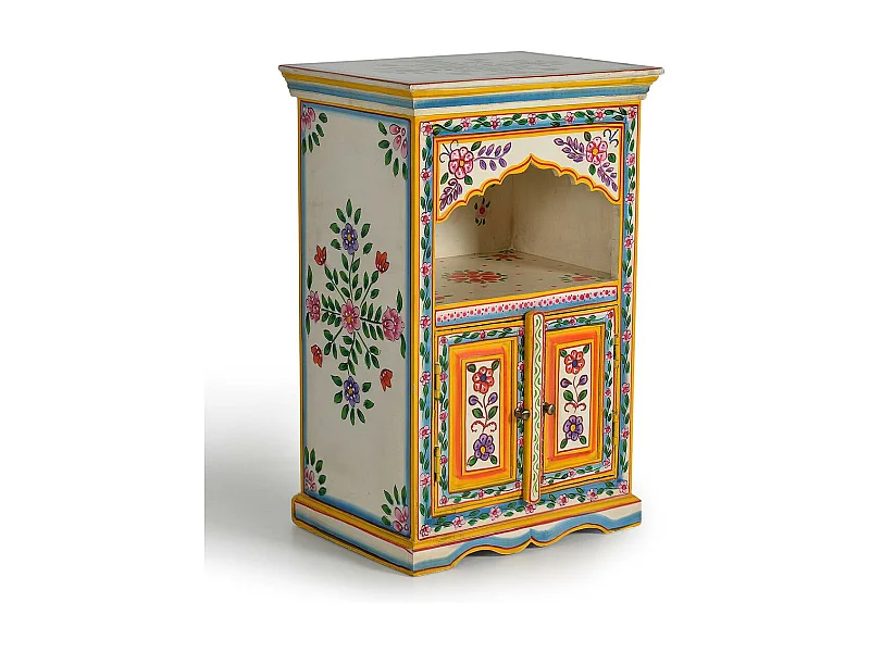 Beistellmöbel aus mehrfarbigem Mangoholz