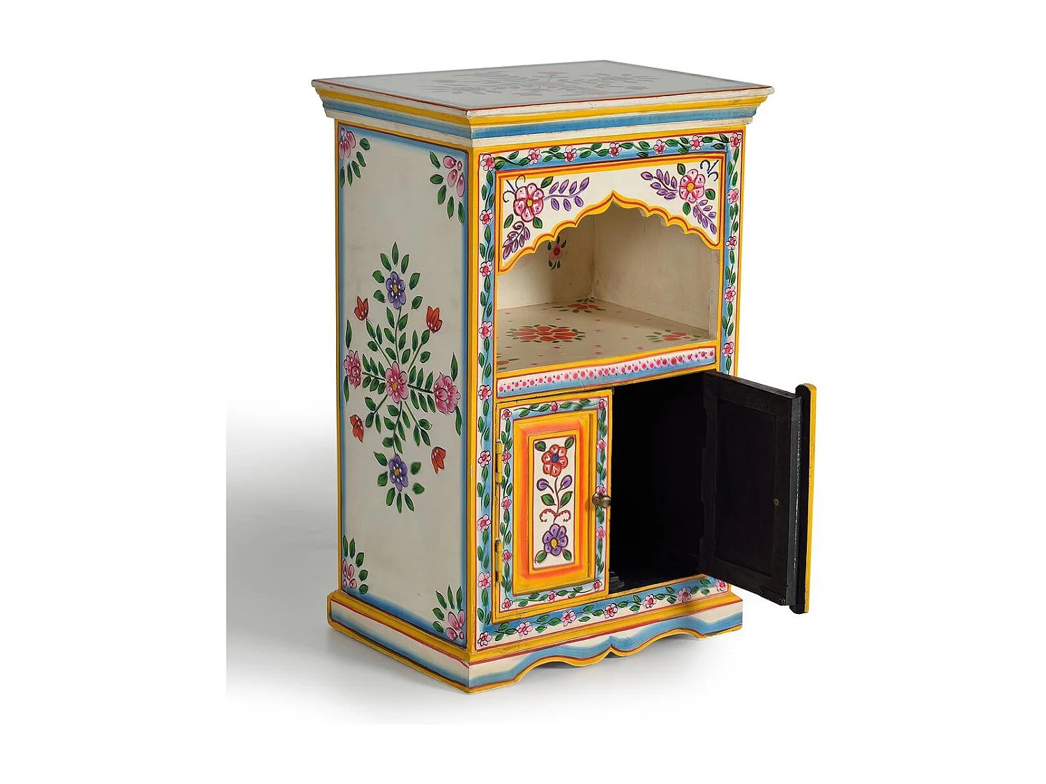 Meuble d'appoint en bois manguier multicolor