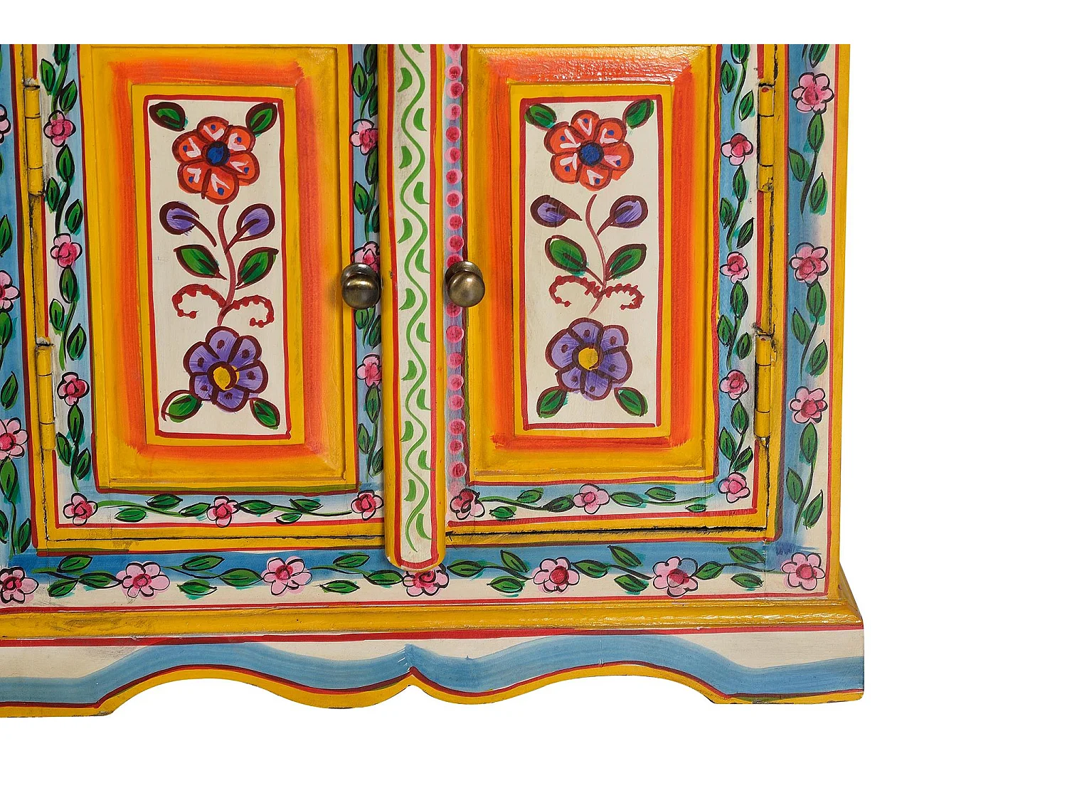 Meuble d'appoint en bois manguier multicolor