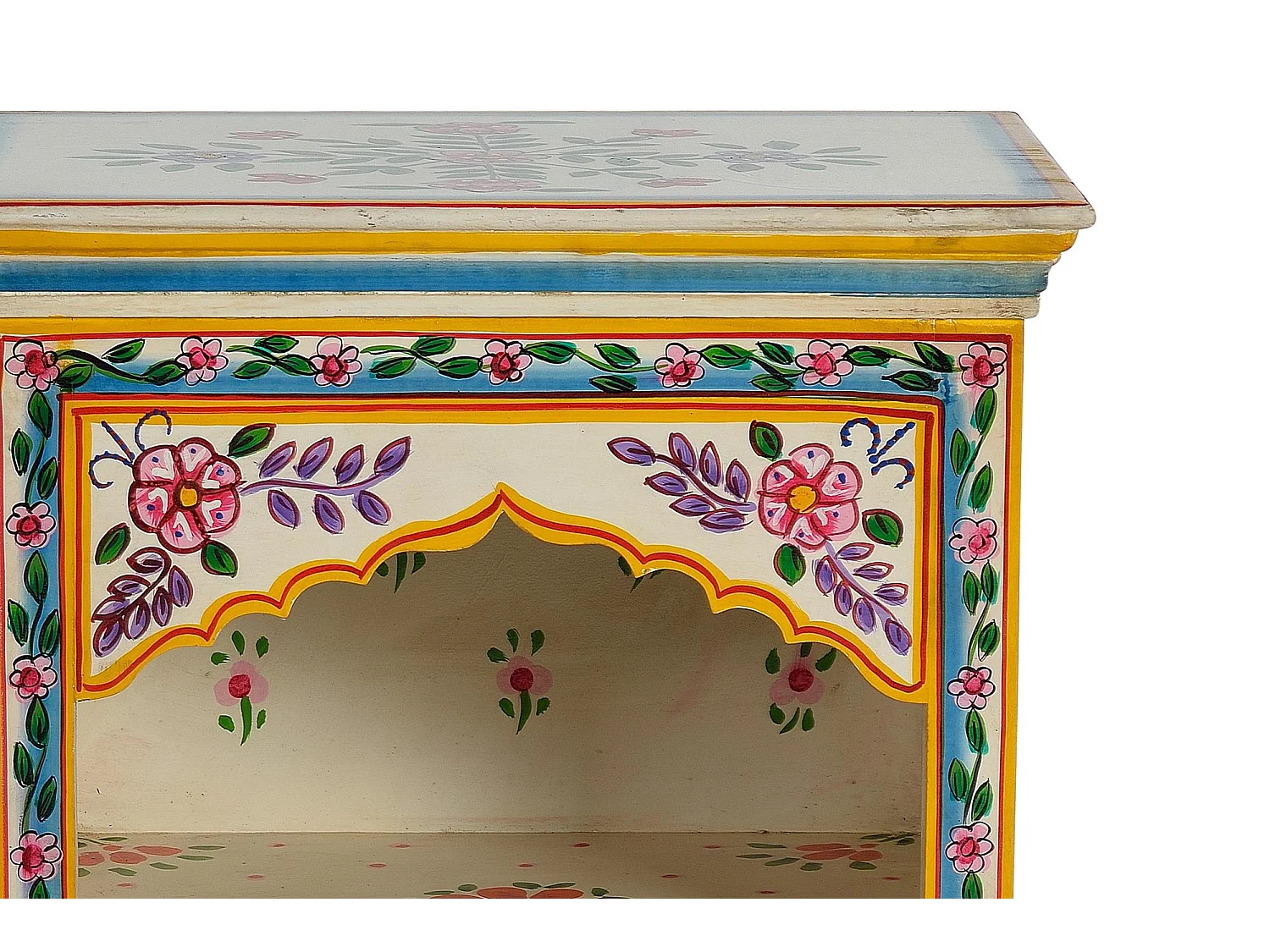 Meuble d'appoint en bois manguier multicolor