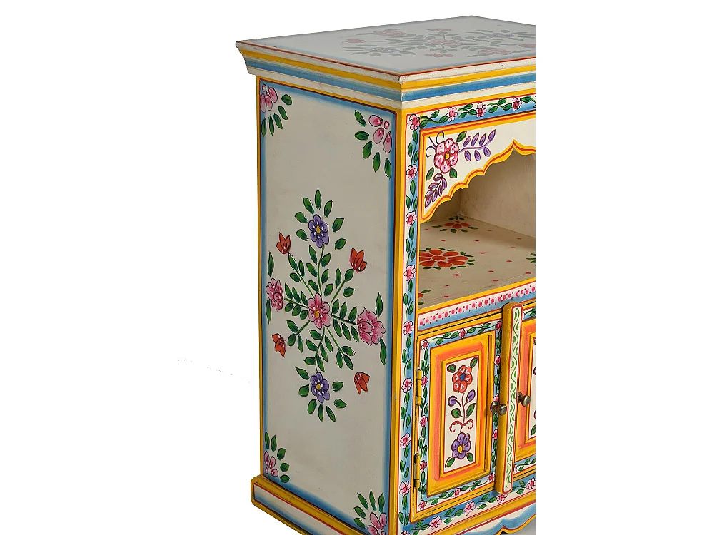 Meuble d'appoint en bois manguier multicolor