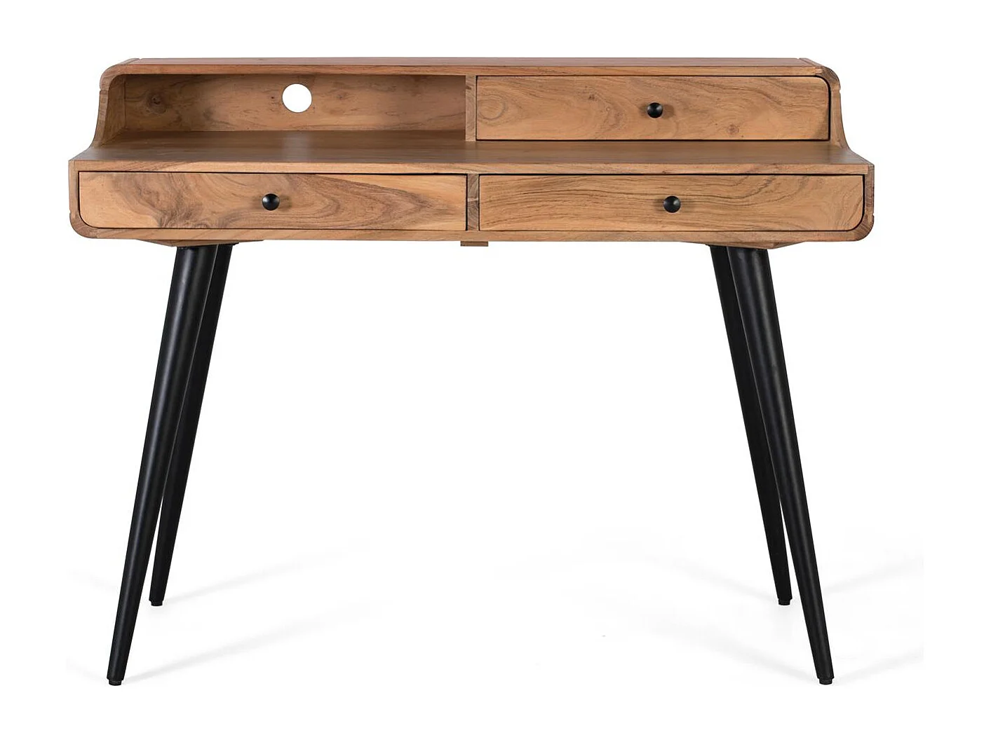 Bureau en bois d'acacia et métal