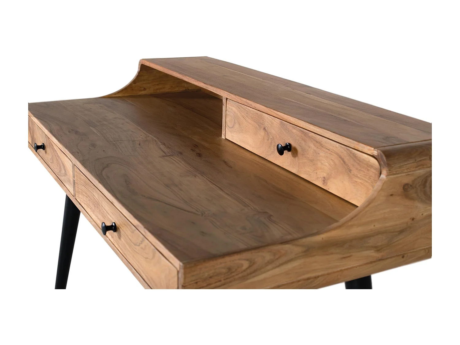 Bureau en bois d'acacia et métal