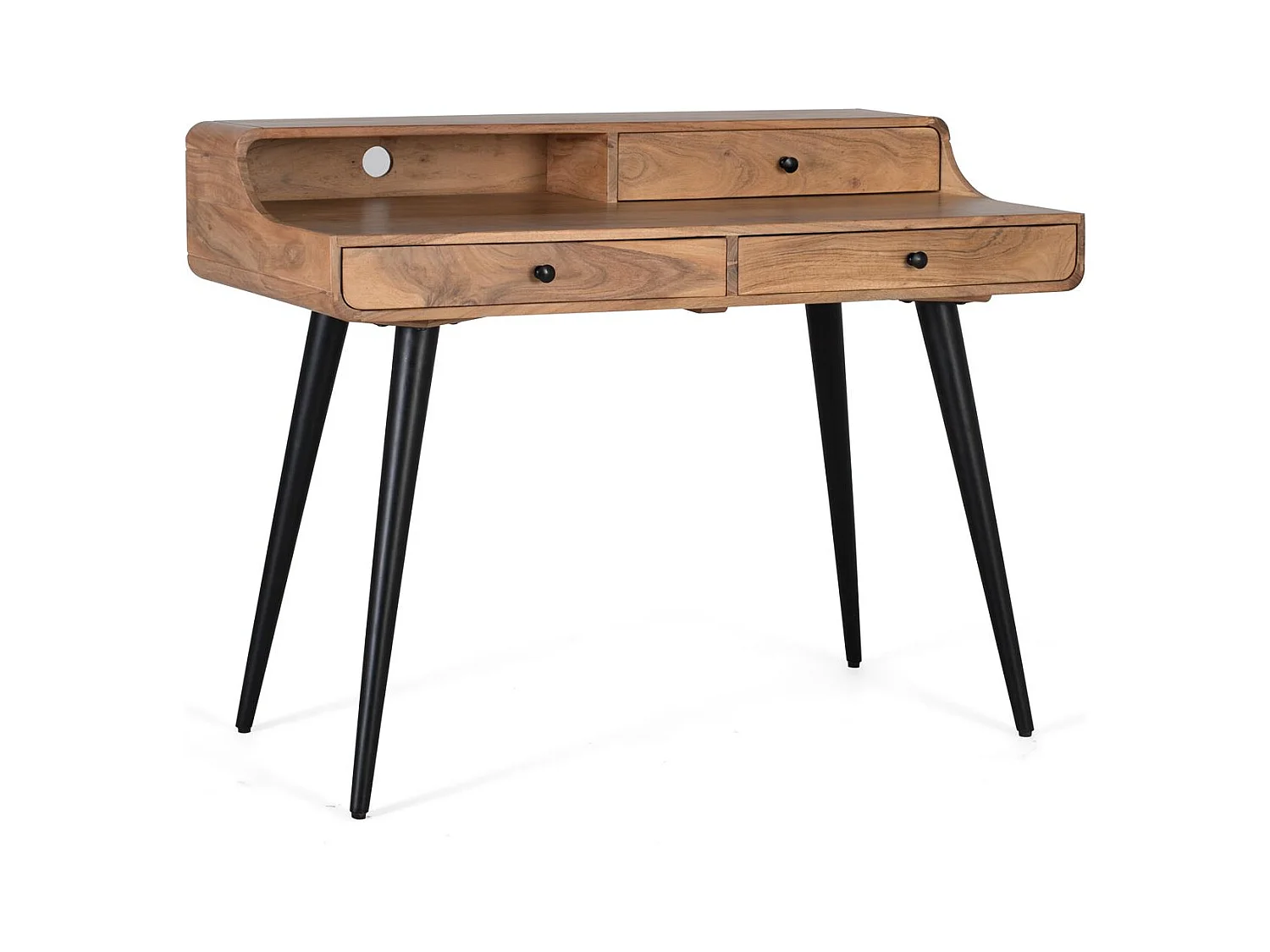 Bureau en bois d'acacia et métal