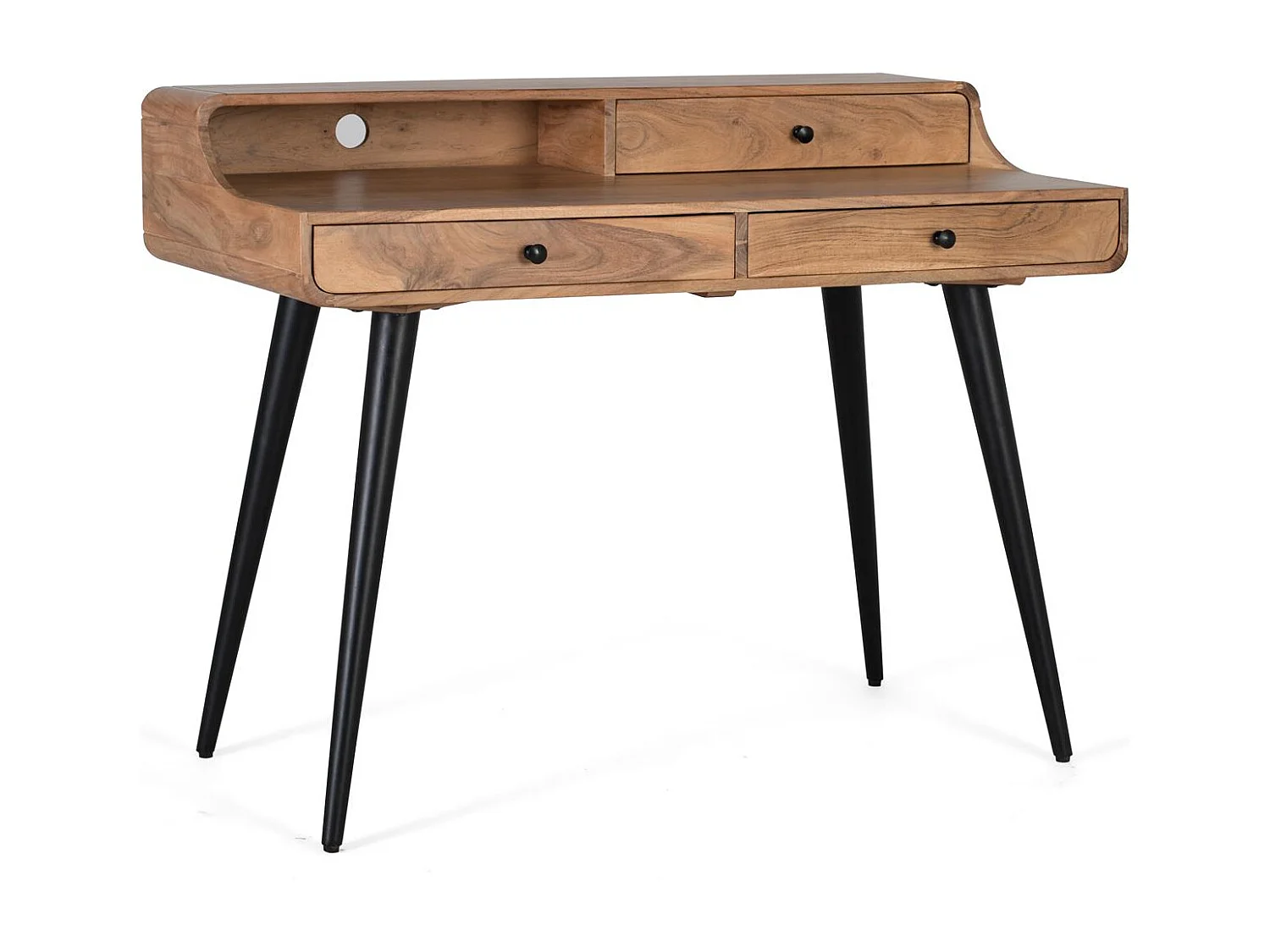 Bureau en bois d'acacia et metal