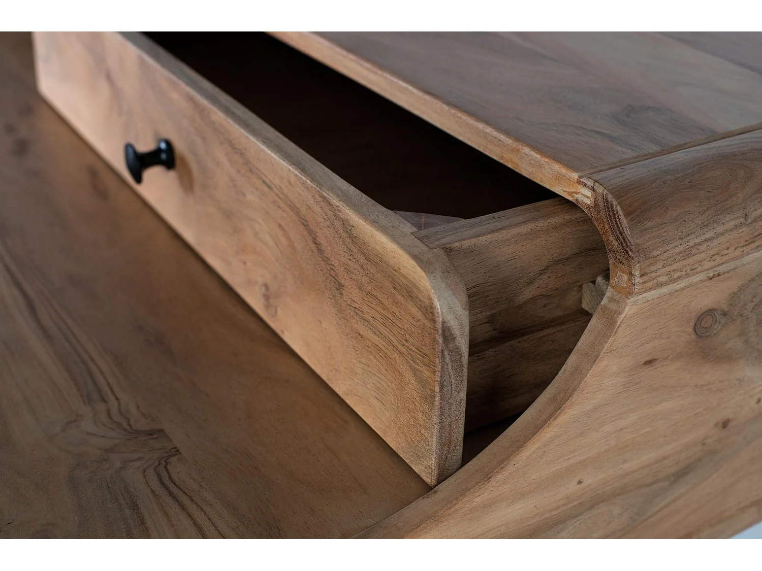 Bureau en bois d'acacia et metal