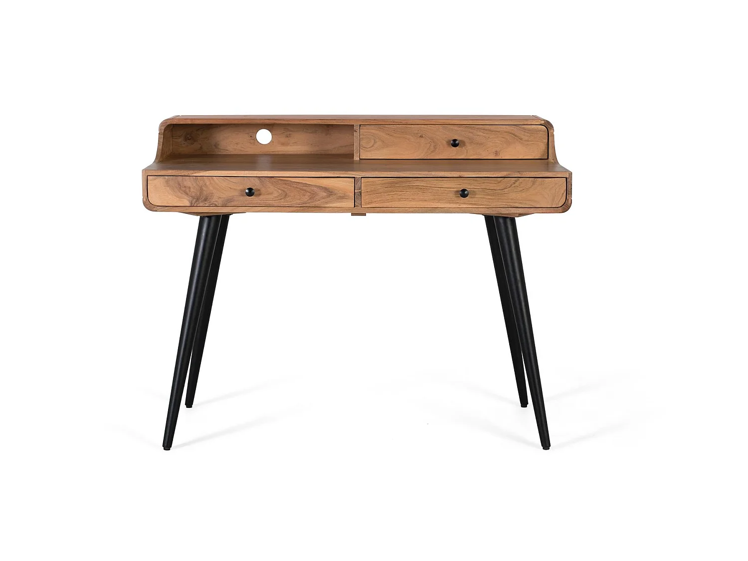 Schreibtisch aus Akazienholz, 115 cm, moderner Landhausstil - 90 x 115 x 60