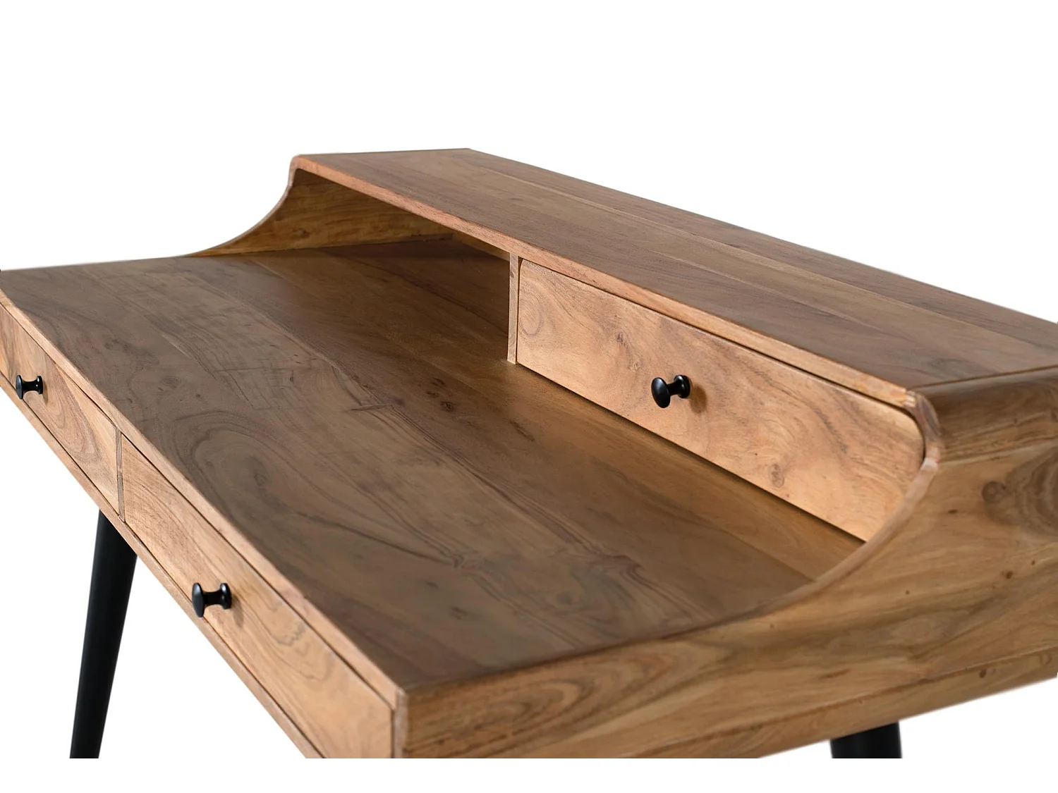 Schreibtisch aus Akazienholz, 115 cm, moderner Landhausstil - 90 x 115 x 60