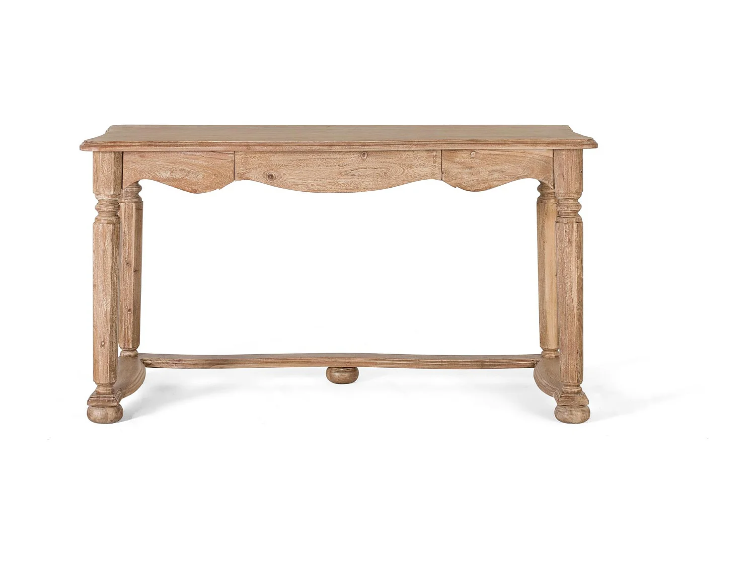 Escritorio con 1 cajón fabricado en madera maciza de acacia natural