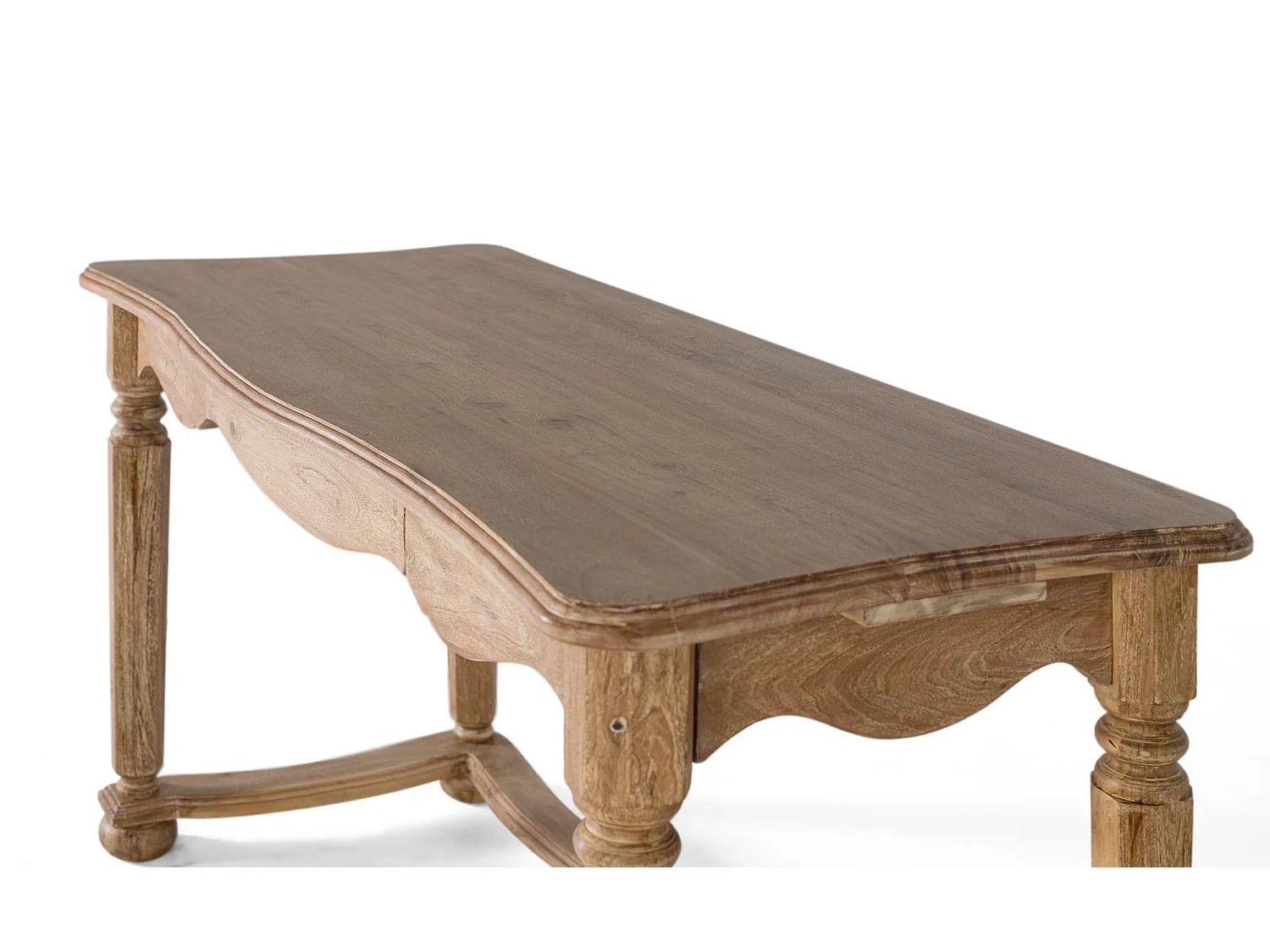 Escritorio con 1 cajón fabricado en madera maciza de acacia natural