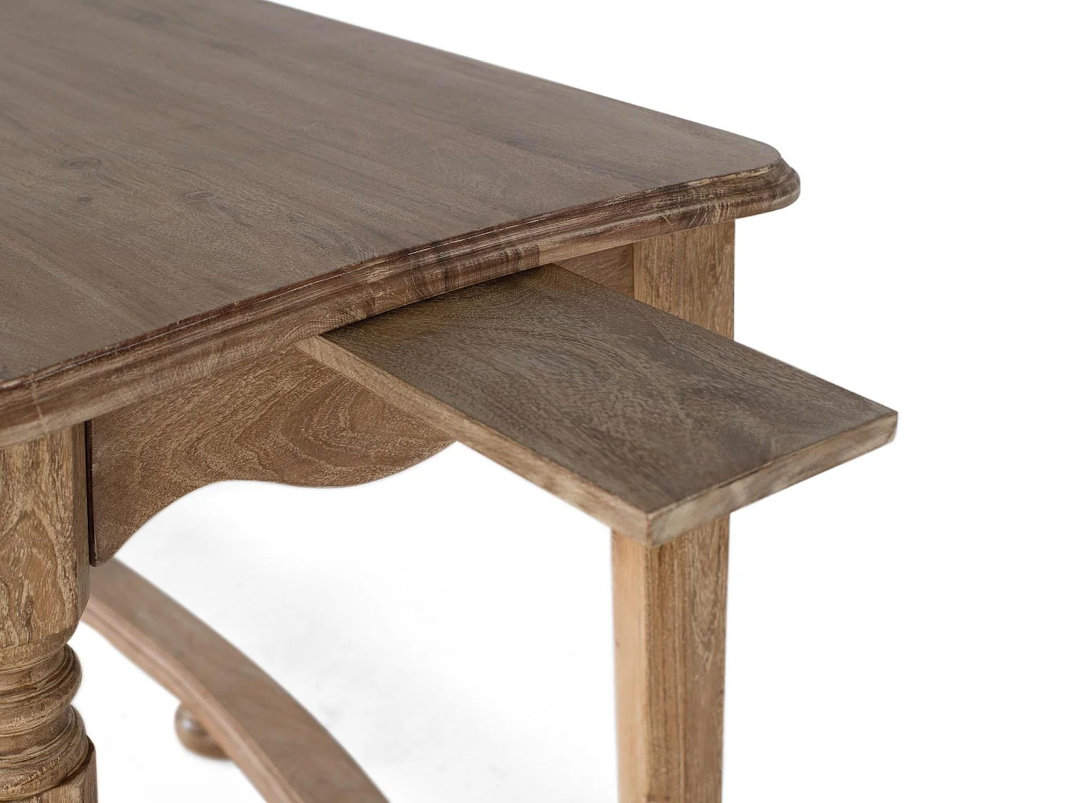 Escritorio con 1 cajón fabricado en madera maciza de acacia natural