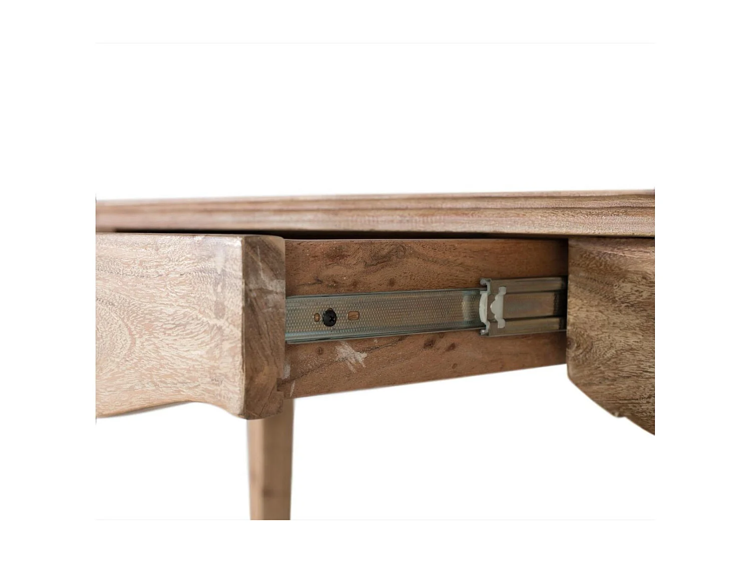 Escritorio con 1 cajón fabricado en madera maciza de acacia natural