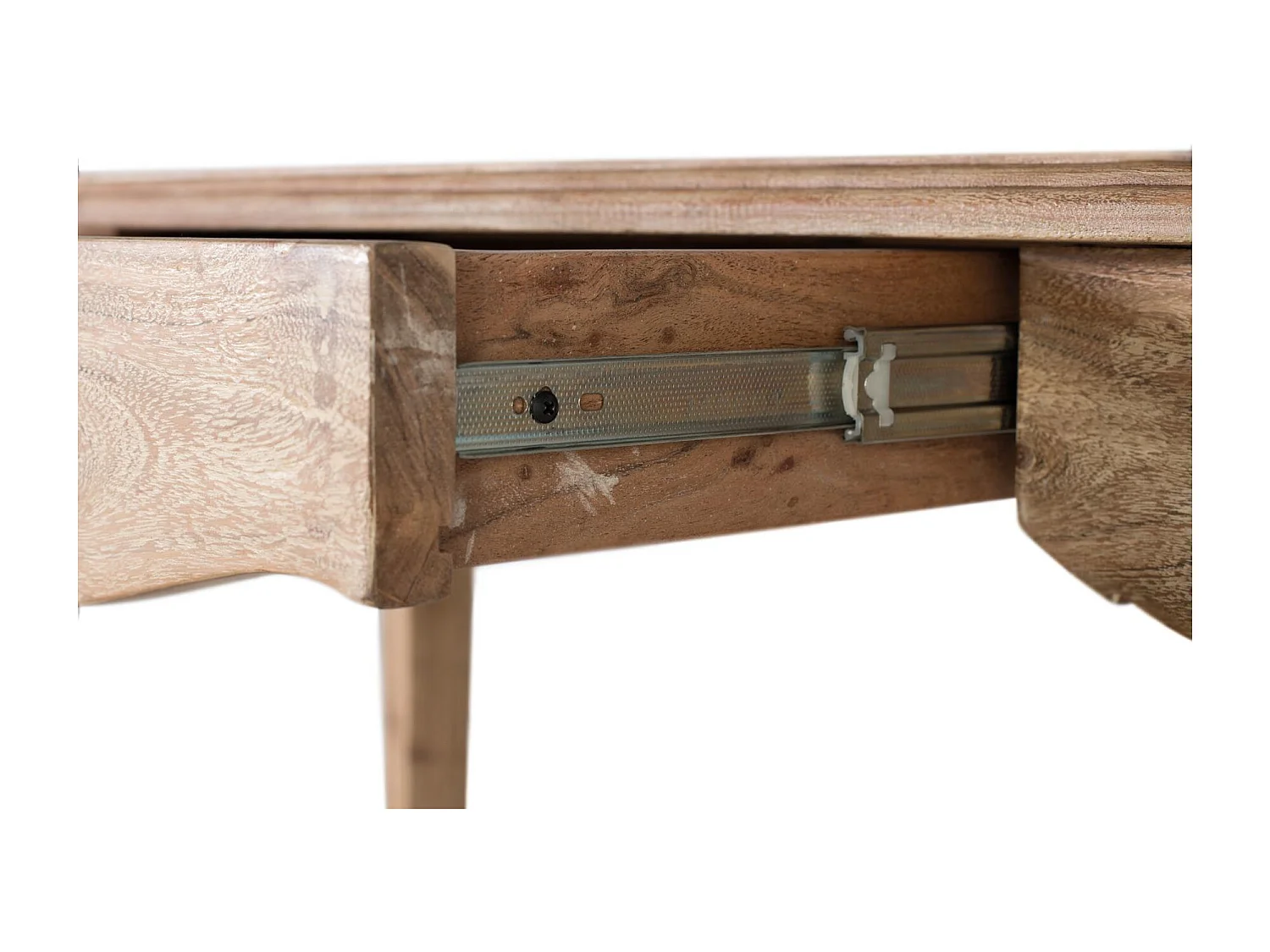 Escritorio con 1 cajón fabricado en madera maciza de acacia natural