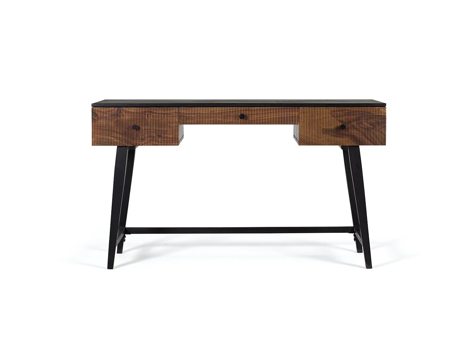 Bureau en bois de manguier 132 cm, style rustique moderne - 76 x 132 x 50