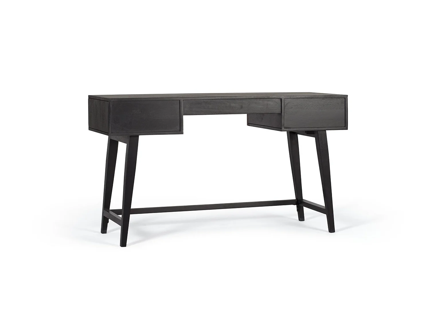 Bureau en bois de manguier 132 cm, style rustique moderne - 76 x 132 x 50