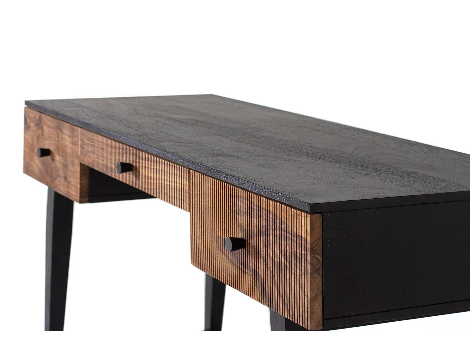 Bureau en bois de manguier 132 cm, style rustique moderne - 76 x 132 x 50