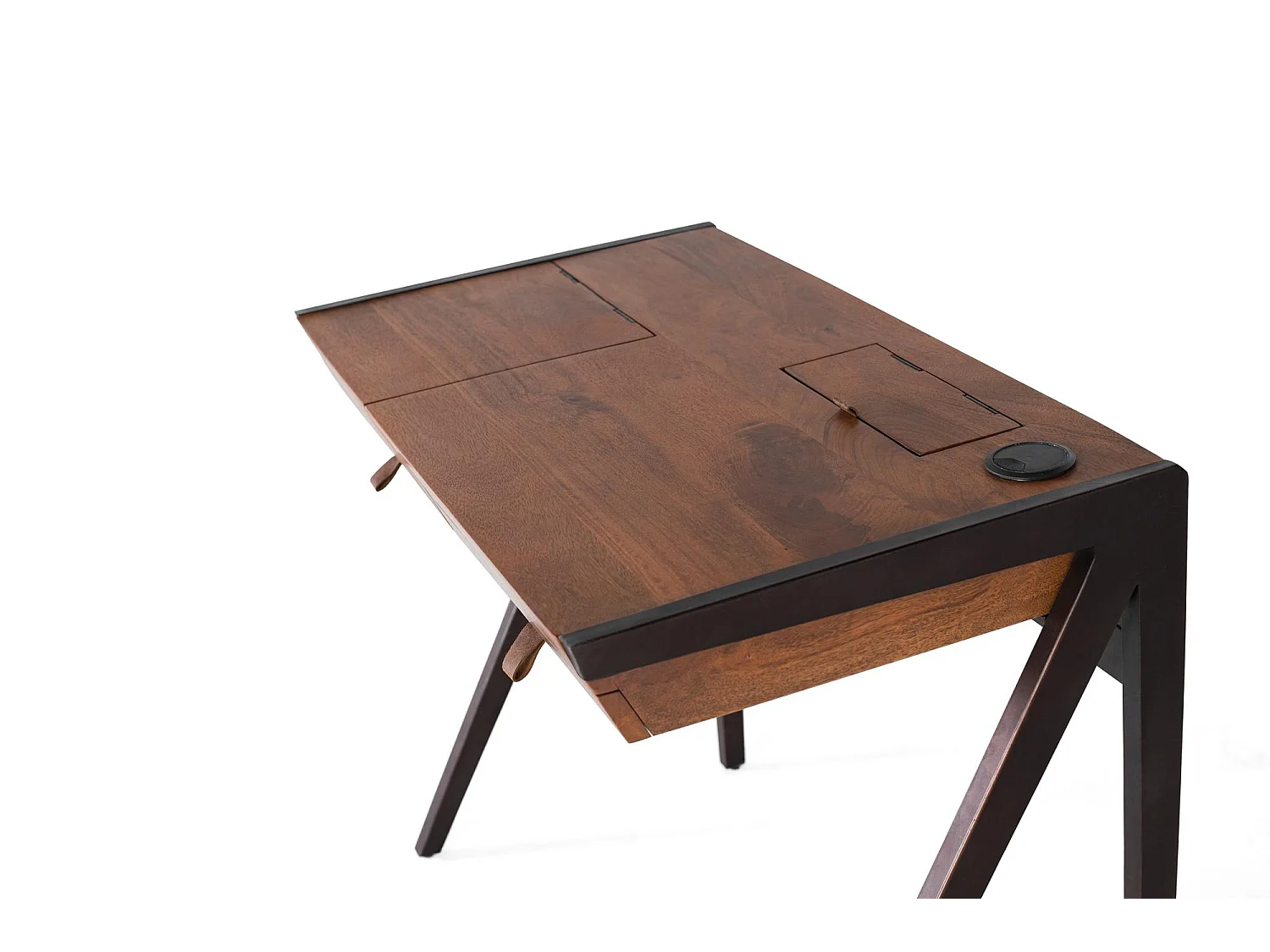 Bureau en bois manguier et métal